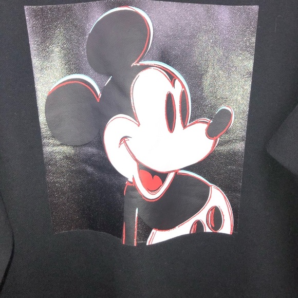Walt Disney Black Sweatshirt Classic Mickie Mouse XS - Picture 3 of 11